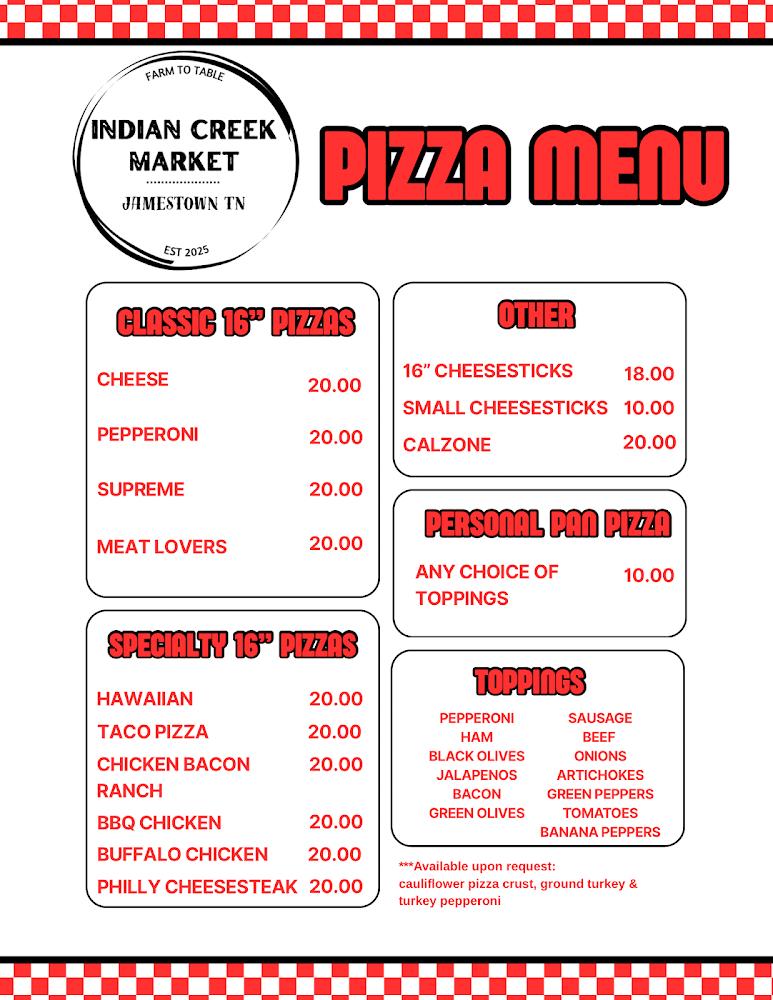Indian Creek Market Menu image 2